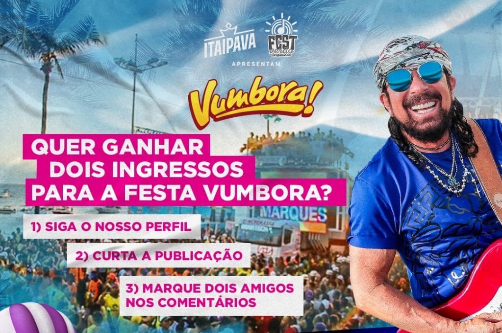 Promoção AjuNews sorteia passaporte para desfile de Bell Marques em Aracaju