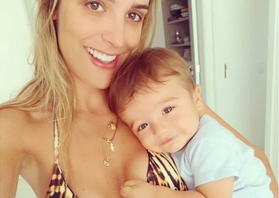 Rafa Brites sente saudades da época em que seu filho só ficava no colo