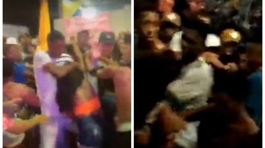 Vídeos Foliões brigam durante passagem de trio na Barra