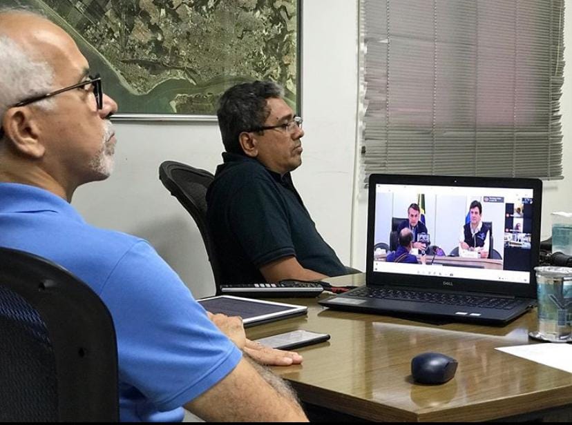 Covid 19 Edvaldo Nogueira participa de vídeo conferência com Jair Bolsonaro