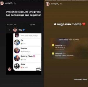 Amiga de Flay divulga conversa da ex-BBB com Neymar 2 Amiga de Flay divulga conversa da ex BBB com Neymar