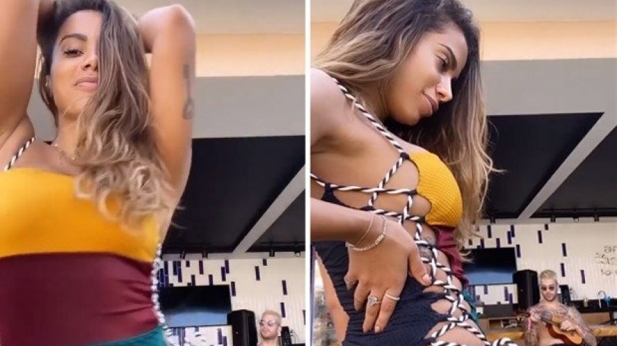 Anitta faz tatuagem no bumbum e exibe desenho em vídeo com namorado assista