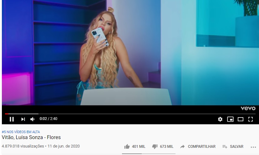 Clipe de Luísa Sonza e Vitão acumula deslikes após campanha de reprovação cantora desabafa