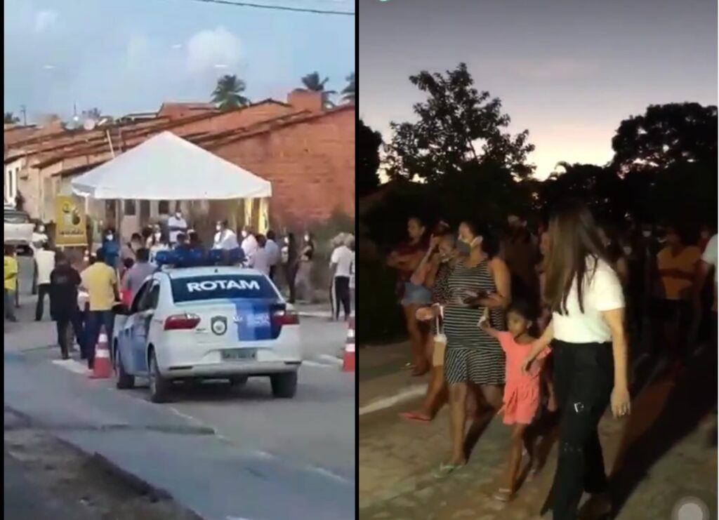 Prefeitura de Japaratuba desrespeita normas de saúde e inaugura obra com aglomeração de público