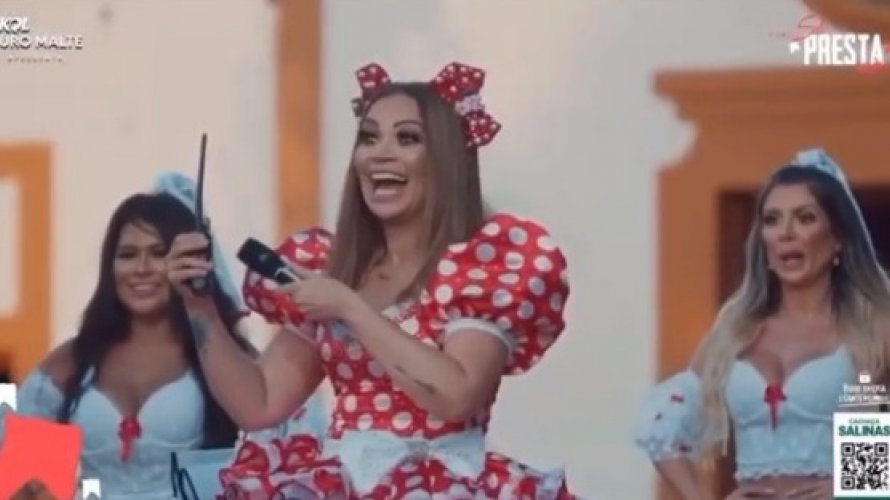 Solange Almeida é surpreendida com acrobacia aérea durante live