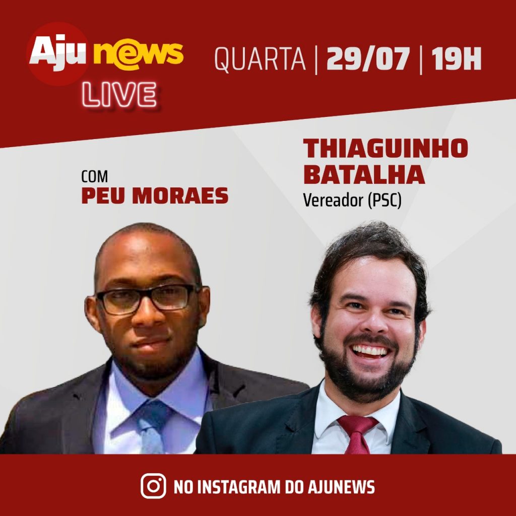 Thiaguinho Batalha é entrevistado pelo AjuNews nesta quarta 29