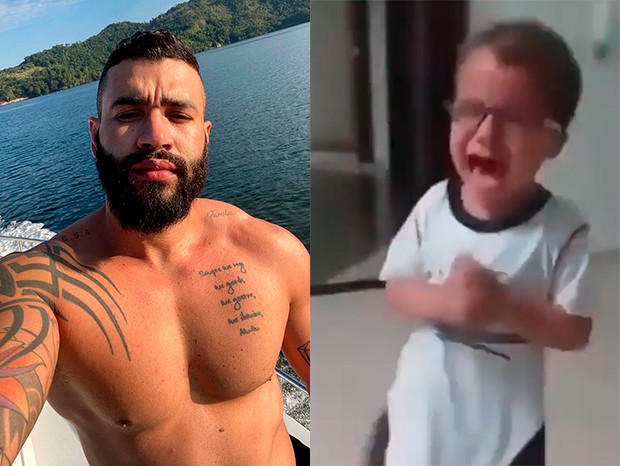 Em meme criancas se apavoram ao ouvir o nome de Gusttavo Lima