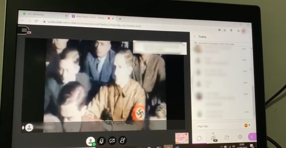 Grupo invade aula online faz apologia ao nazismo e ofende mulheres e negros