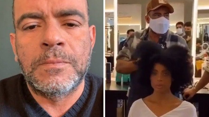 Modelo e vitima de racismo por cabeleireiro dos famosos por causa do cabelo crespo patrao comeu e gerou isso
