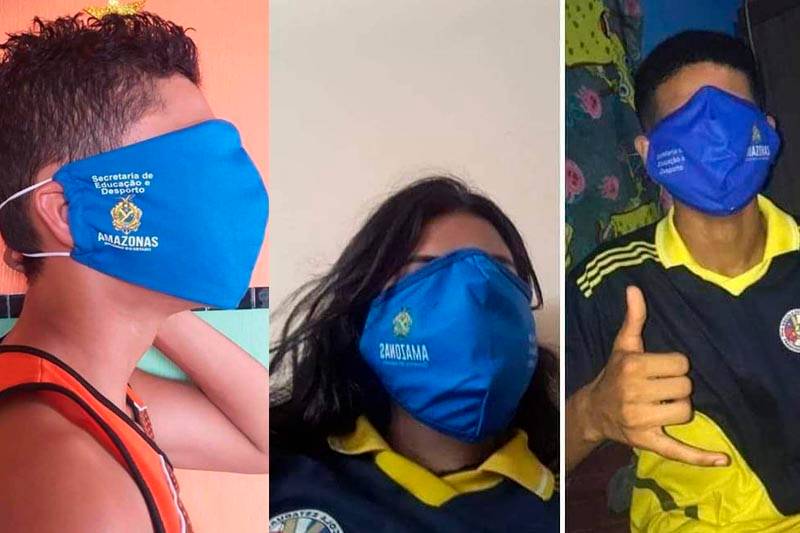 Tamanho da máscara distribuída no Amazonas para alunos chama atenção e vira meme na internet