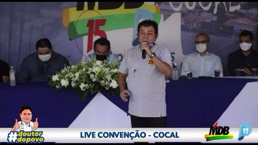 Ex prefeito diz que roubou menos que o atual durante convencao de candidato do MDB no Piaui