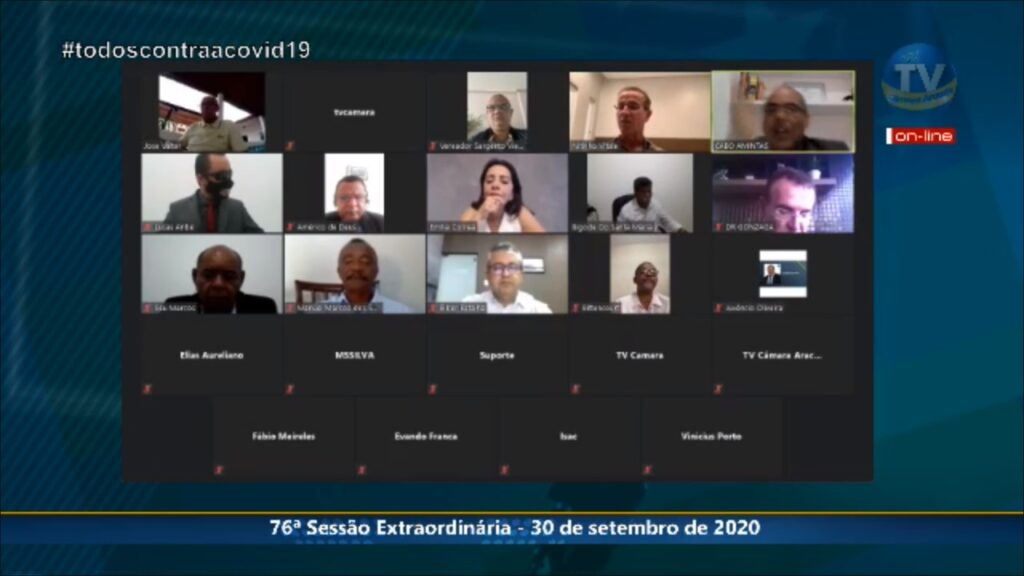 Devido à reforma no prédio, Câmara de Aracaju decide manter sessões de forma virtual
