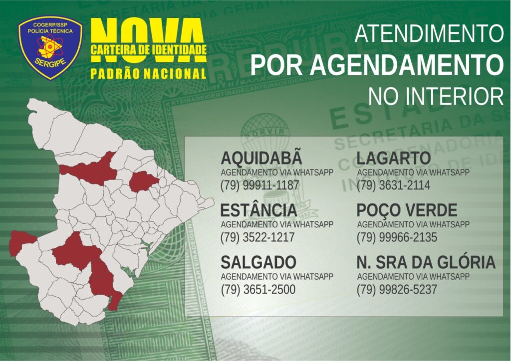 Instituto de Identificacao seis postos funcionam com agendamento pelo WhatsApp