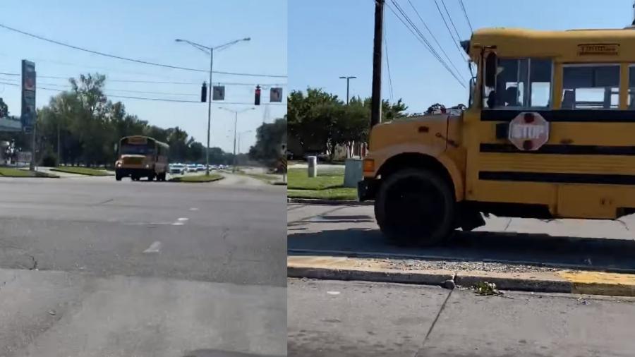 Menino de 11 anos e apreendido apos roubar onibus escolar e bater em arvore