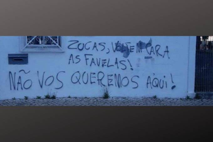 Universidade em Lisboa e pichada com frases racistas e xenofobicas contra brasileiros