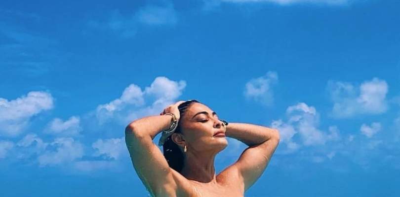 De topless e fio dental Juliana Paes curte as ilhas Maldivas veja fotos