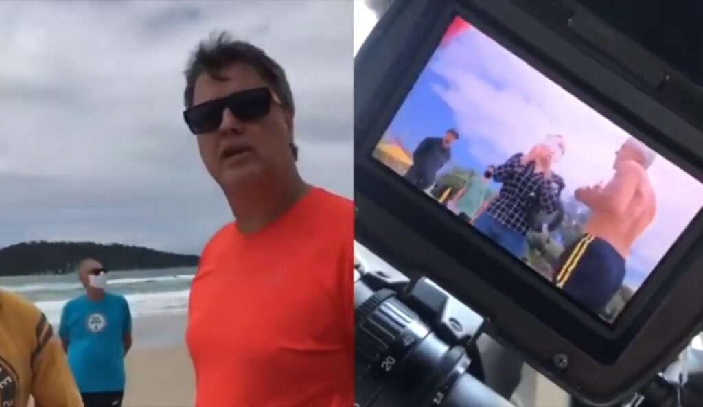Equipe da Globo e atacada por banhistas ao gravar na praia veja video