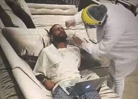 Antes da virada do ano Neymar posta video fazendo teste da covid 19 foi o meu quinquagesimo