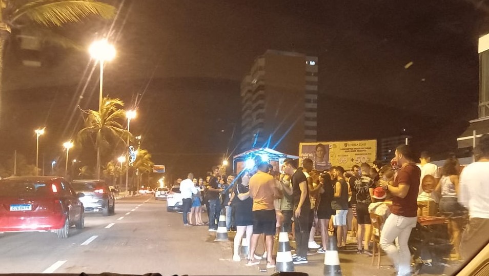 Em meio a pandemia Orla de Aracaju registra grande movimento aos fins de semana
