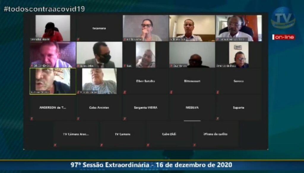 Vereadores de Aracaju aprovam em 1a discussao a Lei Orcamentaria para 2021