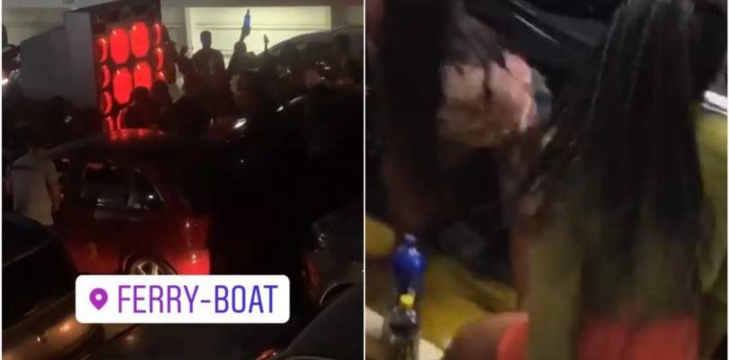 Paredao e aglomeracao Ferry boat vira palco para festa de reveillon em Salvador