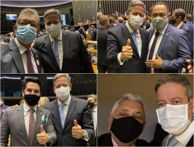 Maioria dos deputados sergipanos comemoram vitoria de Arthur Lira para presidente da Camara