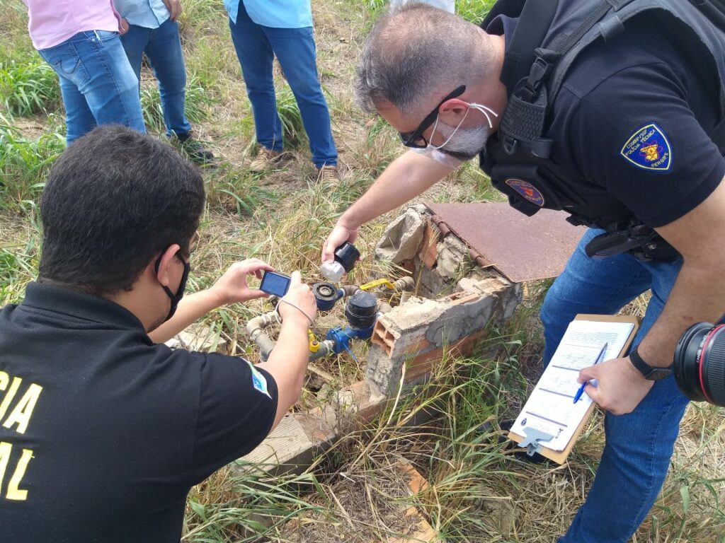 Policia deflagra operacao de combate ao furto de agua em Nossa Senhora da Gloria
