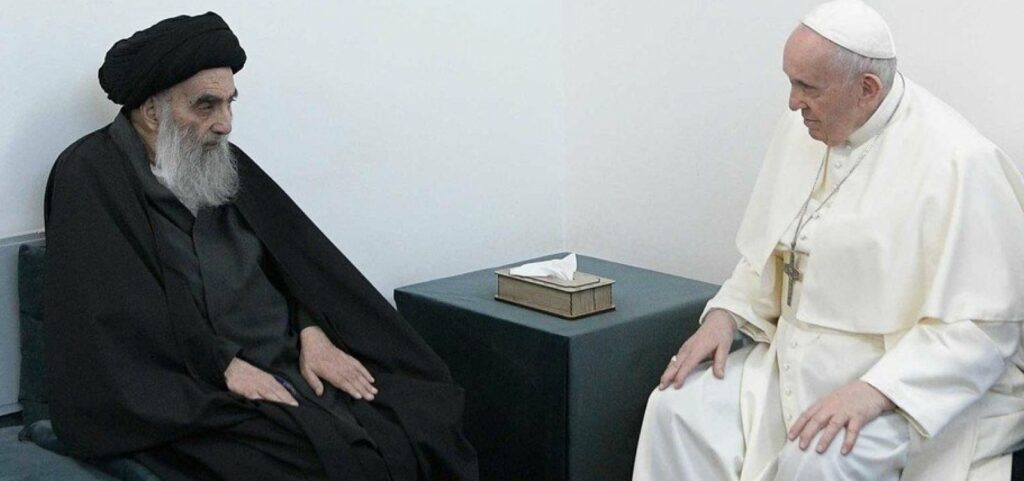 Papa Francisco tem encontro historico com lider xiita do Iraque