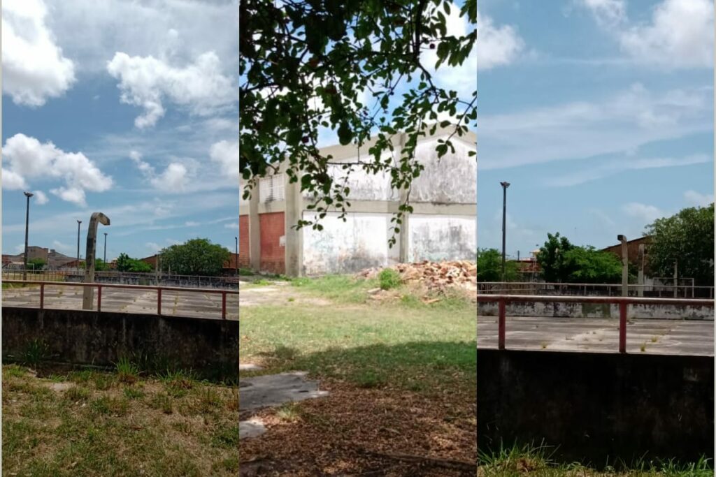 Populacao reclama do descaso em quadras esportivas no Conjunto Agamenon Magalhaes prefeitura responde
