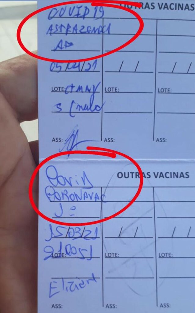 Idosa recebe doses diferentes de vacina contra covid 19 em Aracaju Secretaria de Saude confirma erro