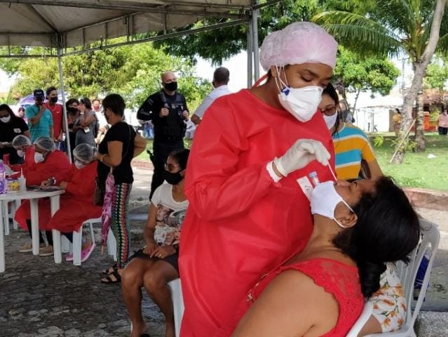 Teste de covid 19 para assintomaticos e realizado no bairro Jabotiana nesta quarta 7