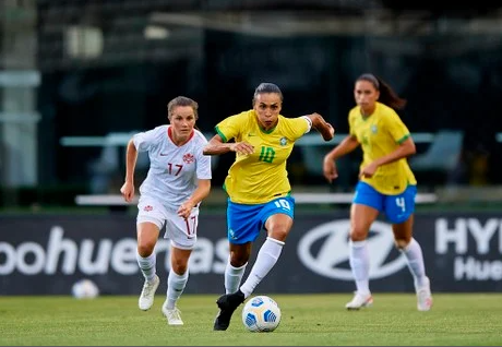Futebol Feminino Brasil e Canada empatam sem gols em ultimo amistoso antes das Olimpiadas