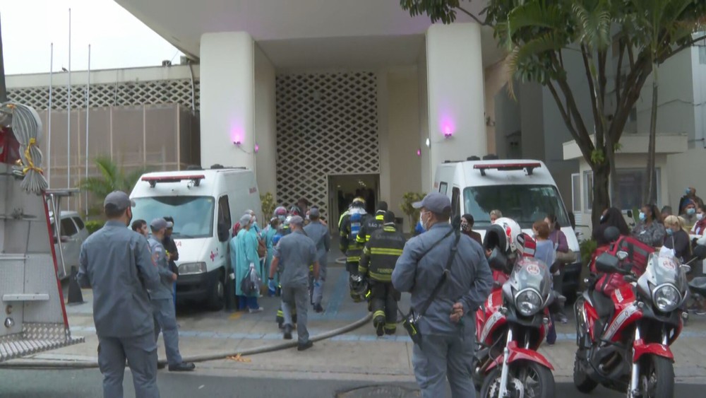 Incendio atinge Hospital Perola Byington em Sao Paulo