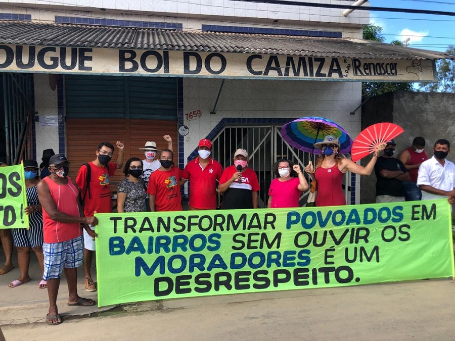 Moradores realizam protesto contra transformacao da Zona de Expansao em seis bairros de Aracaju