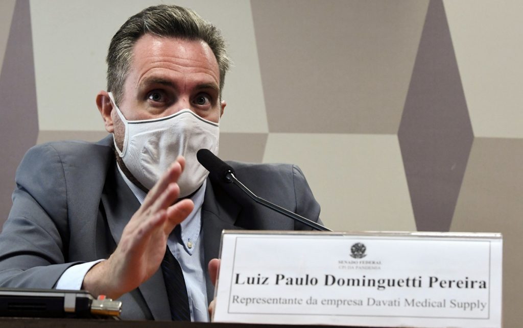 Em depoimento a CPI Dominguetti apresenta audio em que afirma que e Luis Miranda tentando intermediar compra de vacina