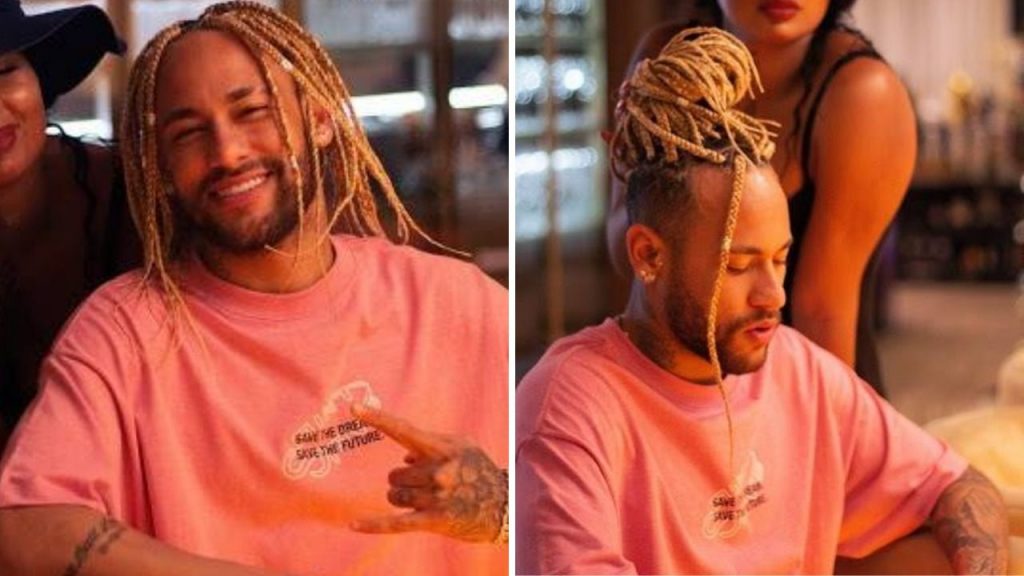 Neymar muda novamente o visual e adere as trancas