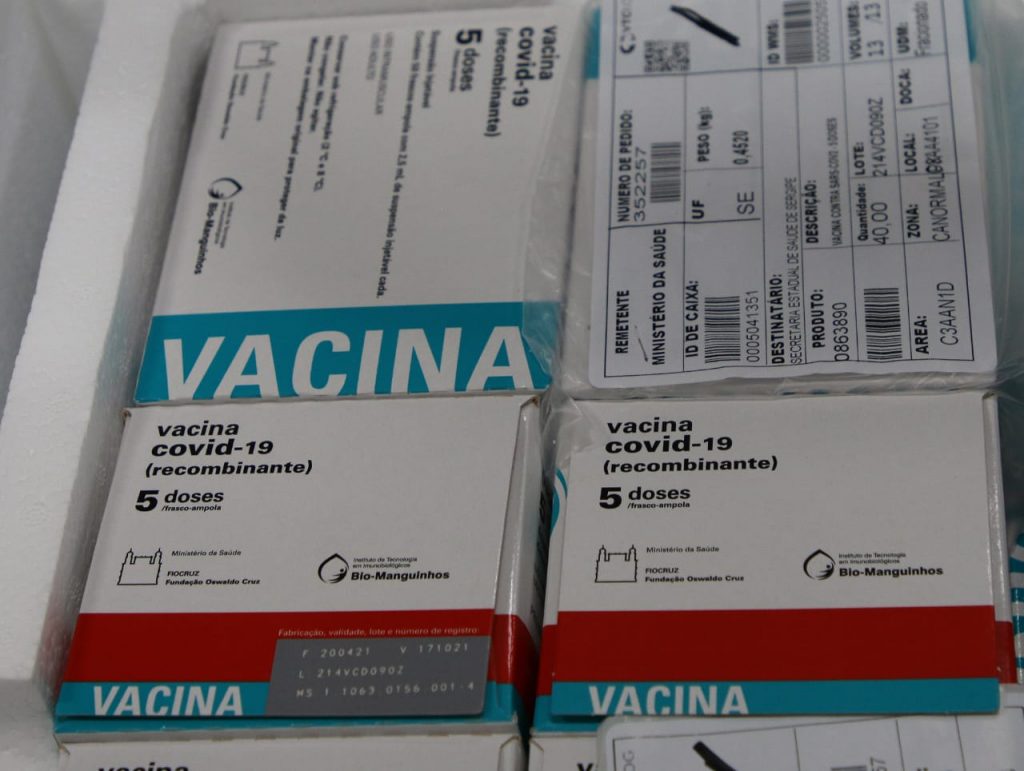 Sergipe deve receber mais de 448 mil doses de vacinas contra covid 19 ate quarta 21