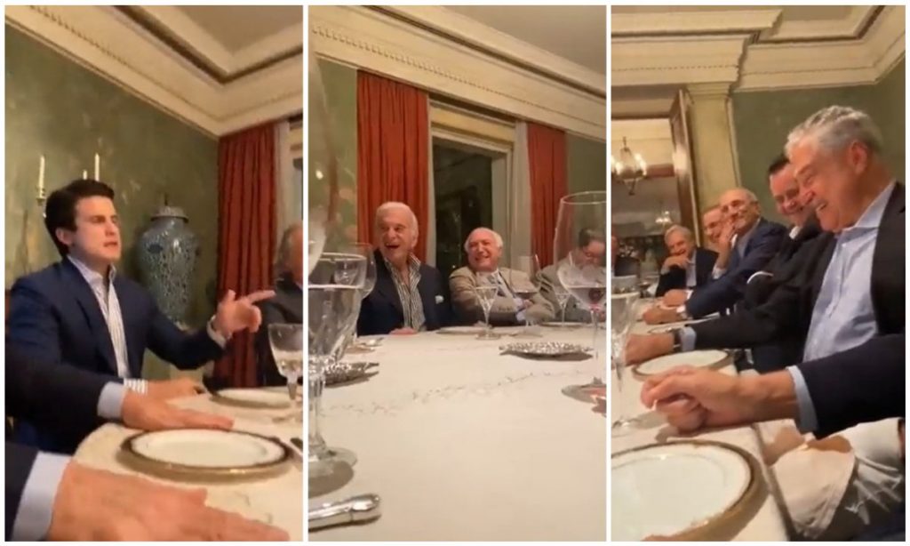 Com empresarios Temer ri de imitacao de Bolsonaro e de satira sobre nota escrita por ele
