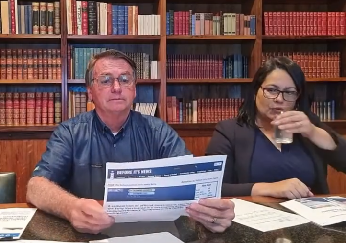 Em live Bolsonaro afirma que pessoas totalmente vacinadas contra covid estariam desenvolvendo Aids