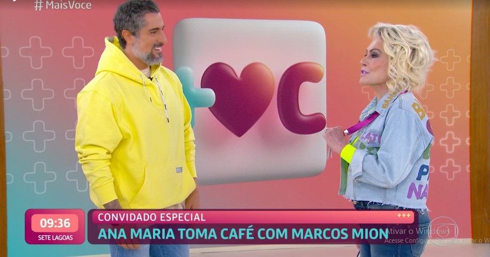Marcos Mion se emociona ao lado de Ana Maria Fiz promessa pra estar aqui