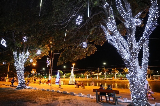 Natal Iluminado Sementeira tera arvore flutuante de 12 metros