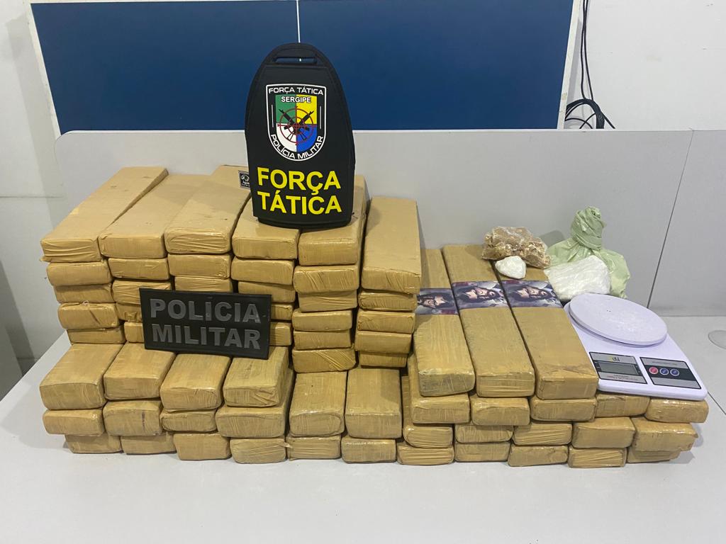 PM prende tres mulheres e apreende mais de 66kg de drogas na Grande Aracaju