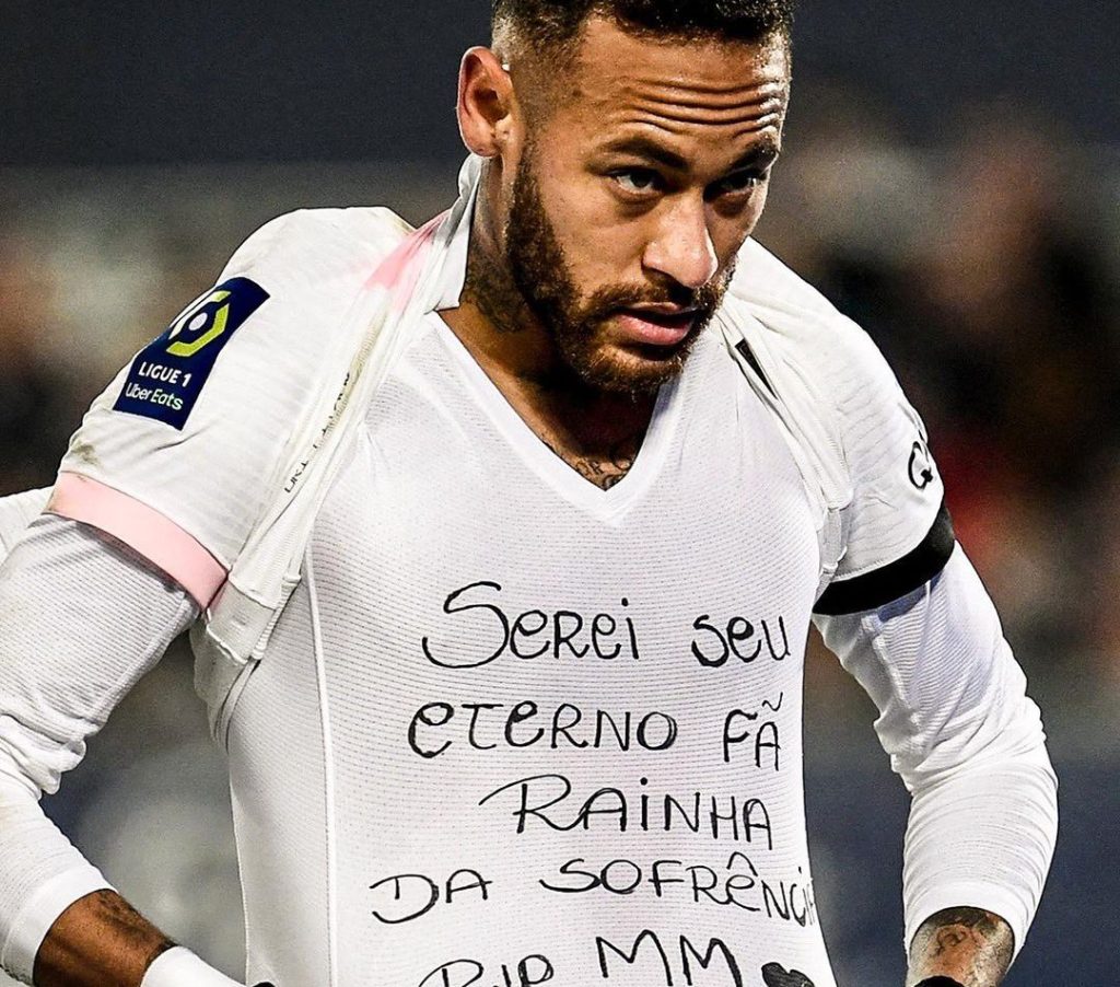 Neymar faz homenagem para Marilia Mendonca em jogo do PSG Serei seu eterno fa e1636309848337