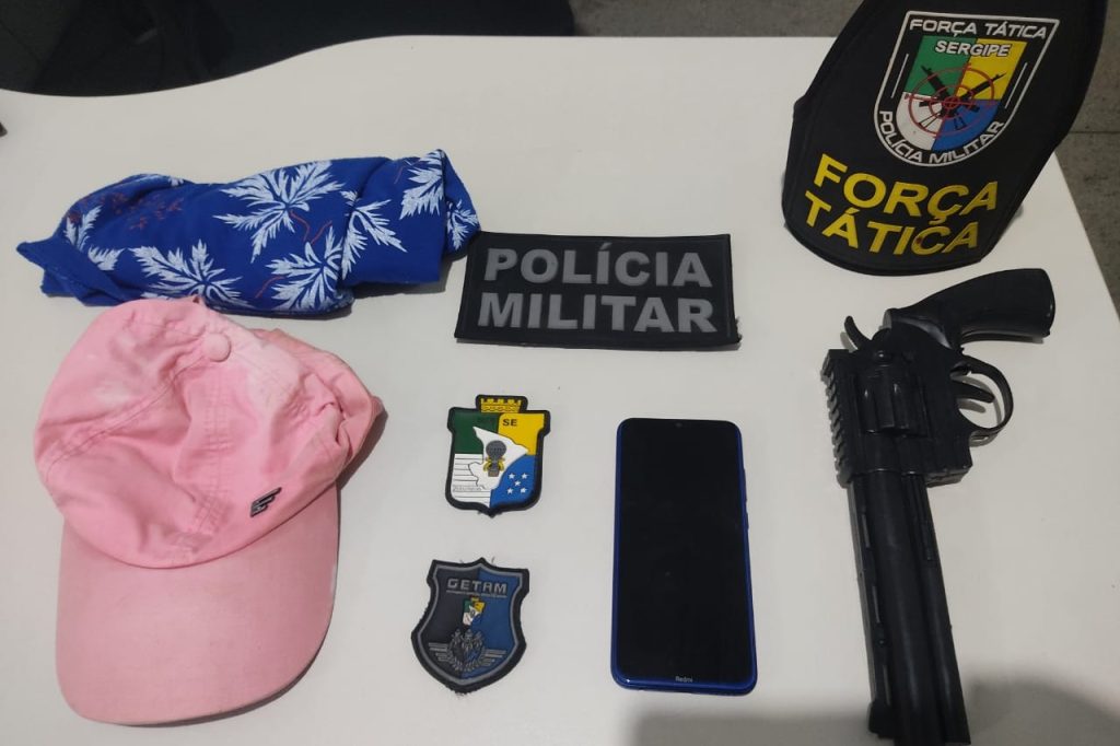 Suspeito de roubar motocicleta e preso pela PM em Itabaiana