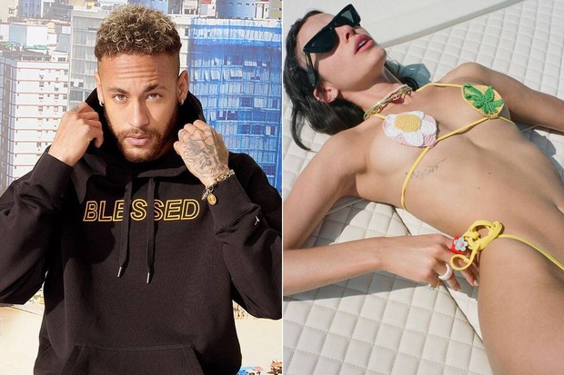 Neymar curte fotos de Bruna Marquezine de biquini e internautas vao a loucuraa