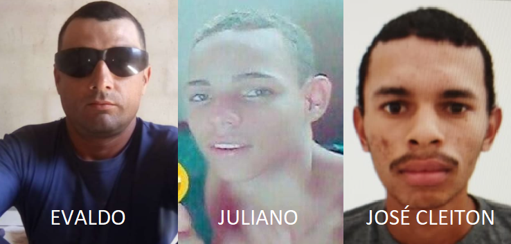 Policia identifica e divulga foto de trio suspeito de latrocinio em lava a jato de Socorro