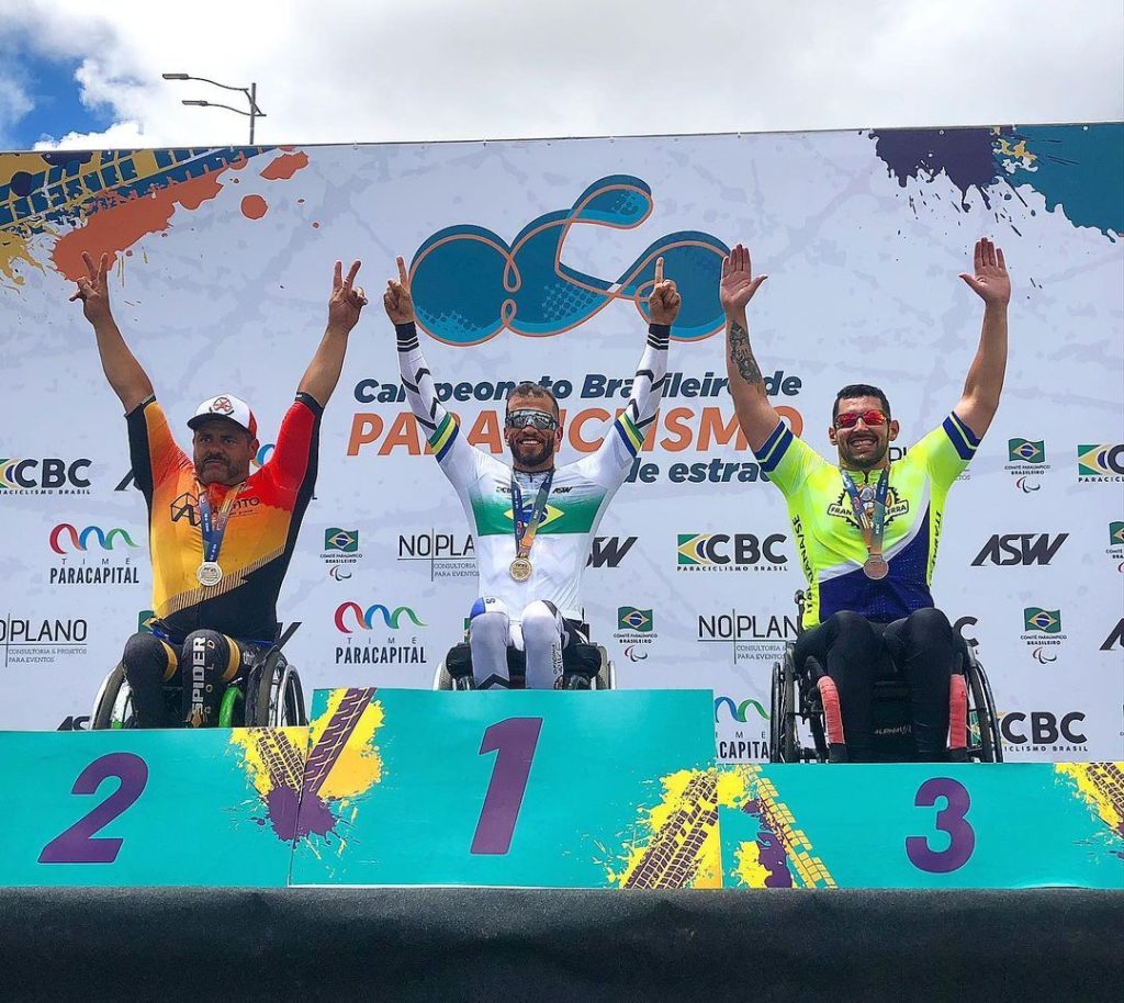 Representando Sergipe Ulisses Freitas e campeao brasileiro de paraciclismo na prova de contrarrelog