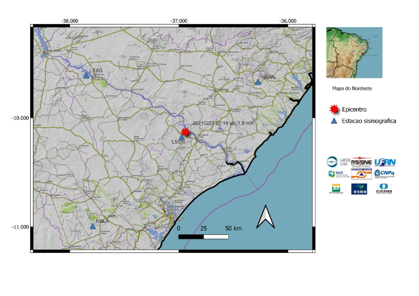 Tremor de terra e registrado em Canhoba nesta quinta 23