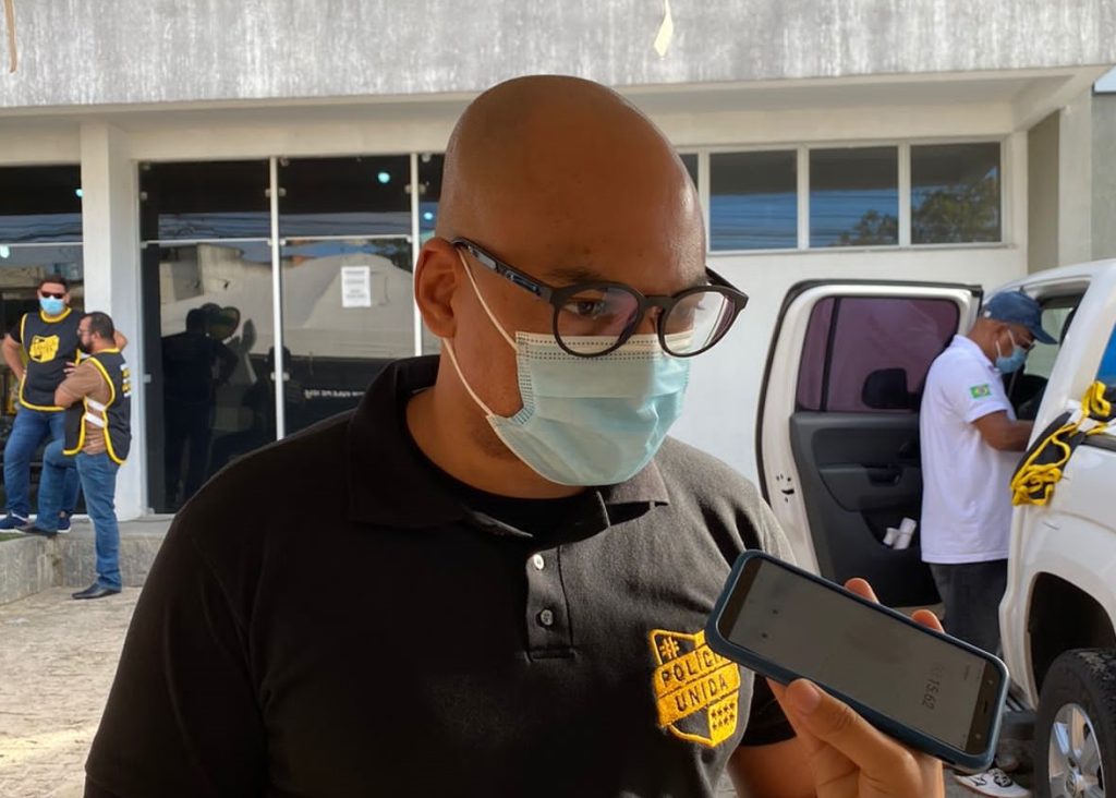 Belivaldo enganou os policiais enganou a seguranca publica afirma presidente do Sinpol em ato do Policia Unida