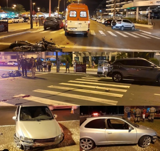 CPTran registra dois acidentes de transito na Orla de Atalaia